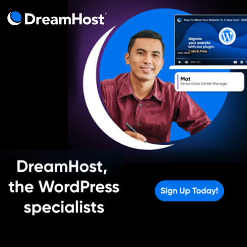 DreamHost the Wordpress specialists 